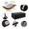Garden Furniture Cover 210d Oxford Fabric Furniture Cover Waterproof Garden Table Cover Tarp With Rope And Buckle Lock-115*115*70cm