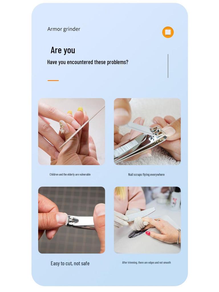 Automatic Electric Nail Clipper & Polisher: Child & Adult Safe, Anti-Pinch, Anti-Splash