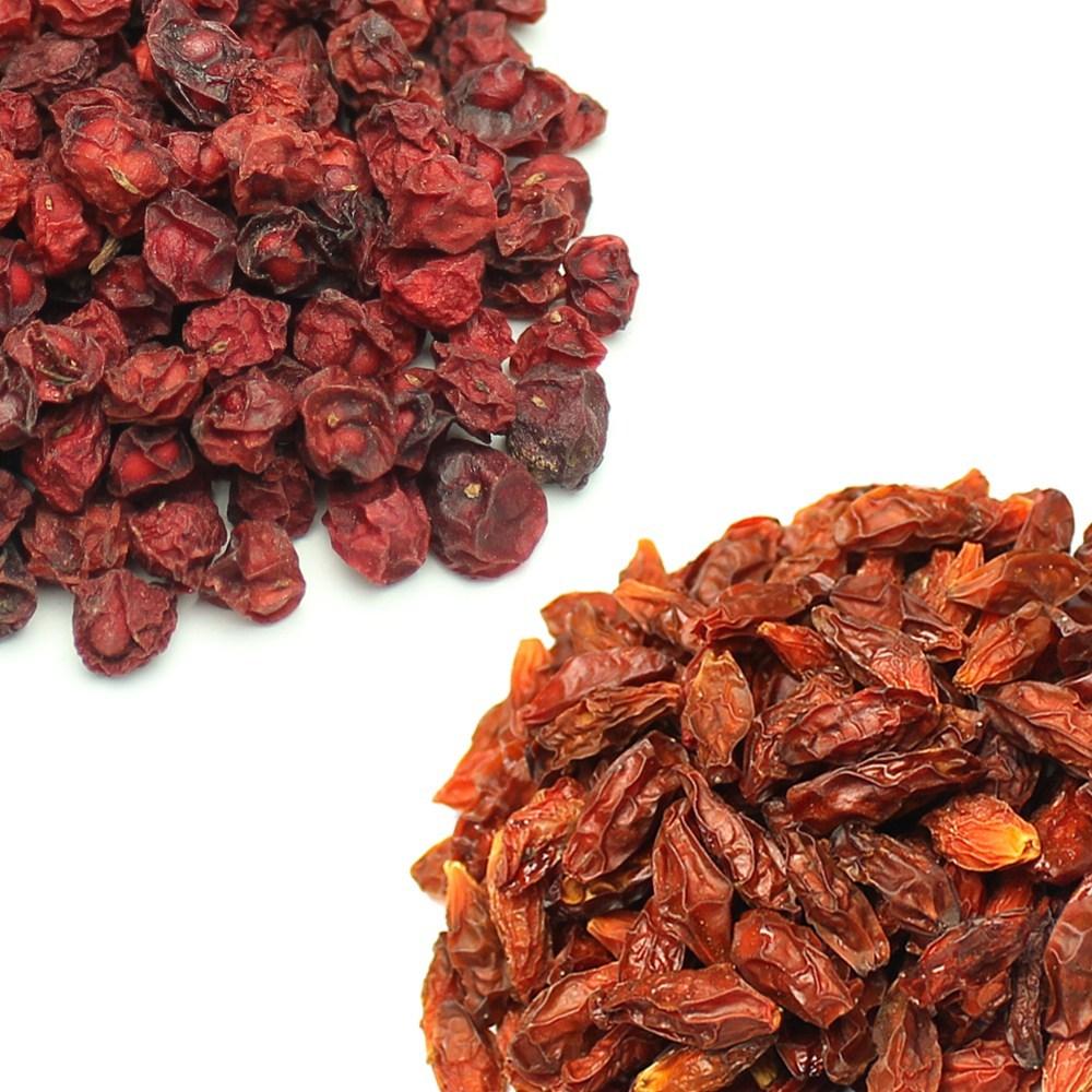 Natural Herb Thirst Relief Tea Set of 100g Domestic Goji Berries + 100g Domestic Schisandra Berries