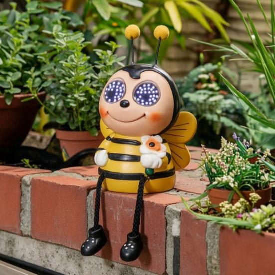 Animierte Augen Solarleuchte, Solarlicht mit Bewegungssensor und sich bewegenden Augen für den Garten, Gartentierfigur, Wasserdichte Außendekoration für den Hof