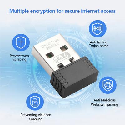 USB-Adapter-Treiber Kostenloser USB-Netzwerkadapter 286Mbps Drahtlose Netzwerkkarte für Desktop-Computer