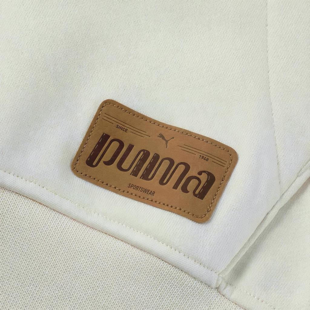 PUMA Casual Soft Comfortable Hooded Long Sleeve Pullover Sweatshirt Unisex sweatshirt Almond 631127-87
