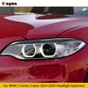 Carbon Fiber Car Headlight Eyebrows For BMW 2 Series Coupe Covertible F22 F23 F87 M2 2014 -  Fiber Glass Front Lamp Eyelids