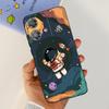 For Motorola Moto Edge 40 Neo 5G Case Black Matte Cases With Pattern Print Soft Liquid Silicone Cover For Motorola Edge40 Fundas