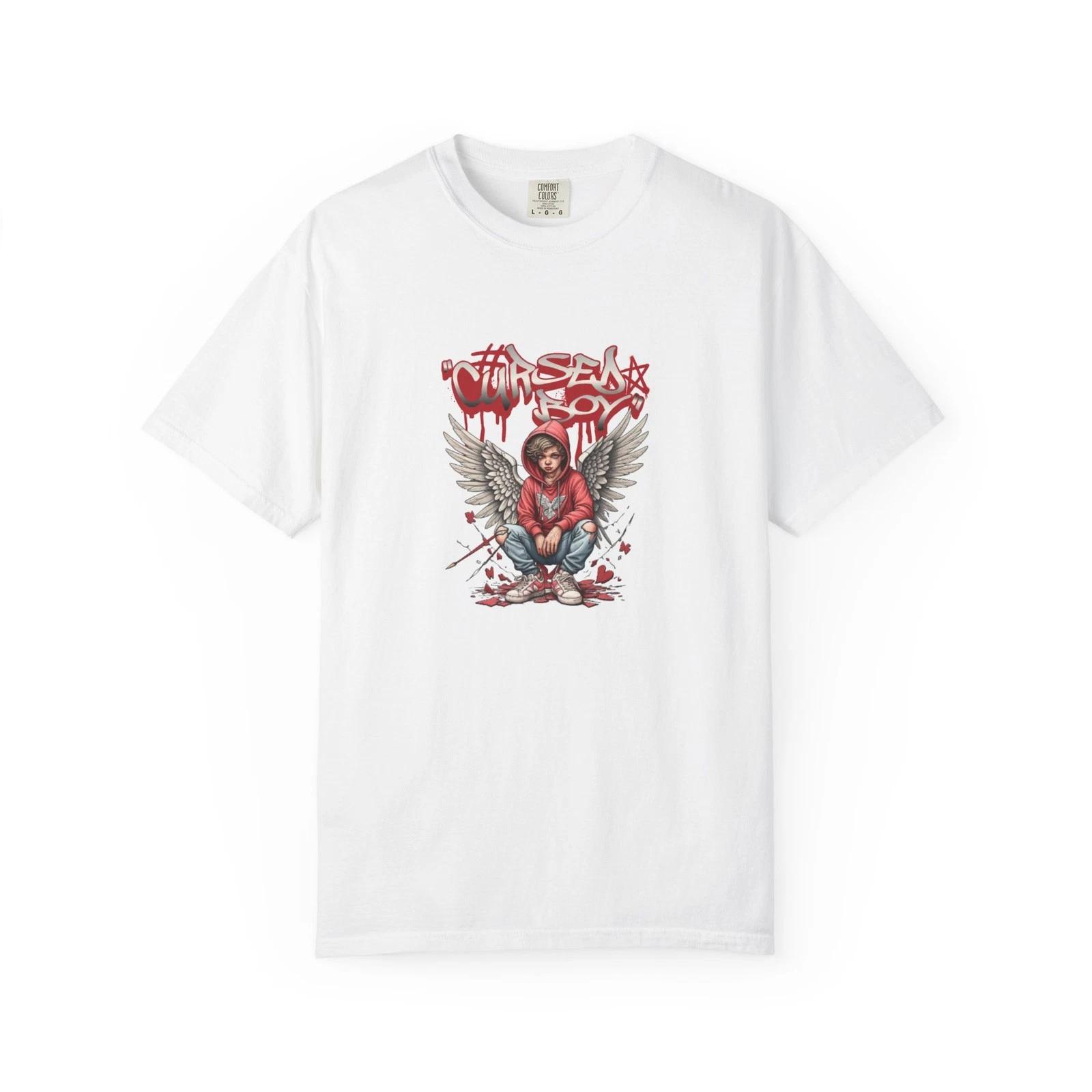 

Vintage Angel Graphic T-Shirt, Casual Streetwear, Cool Summer Style L
