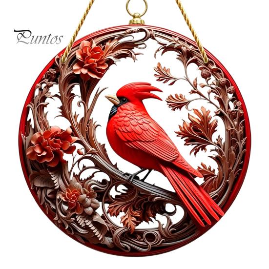 Sunlight Reflective Window Decoration Colorful Hummingbird Wall Hanging Decoration, Stained Acrylic Suncatcher for Easy Install Pendant Decor,