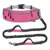 Nylon Running Dog Leash Multi Functional Durable Waist Pack Pet Leash Reflective Elastic Retractable Dog Pulling Rope