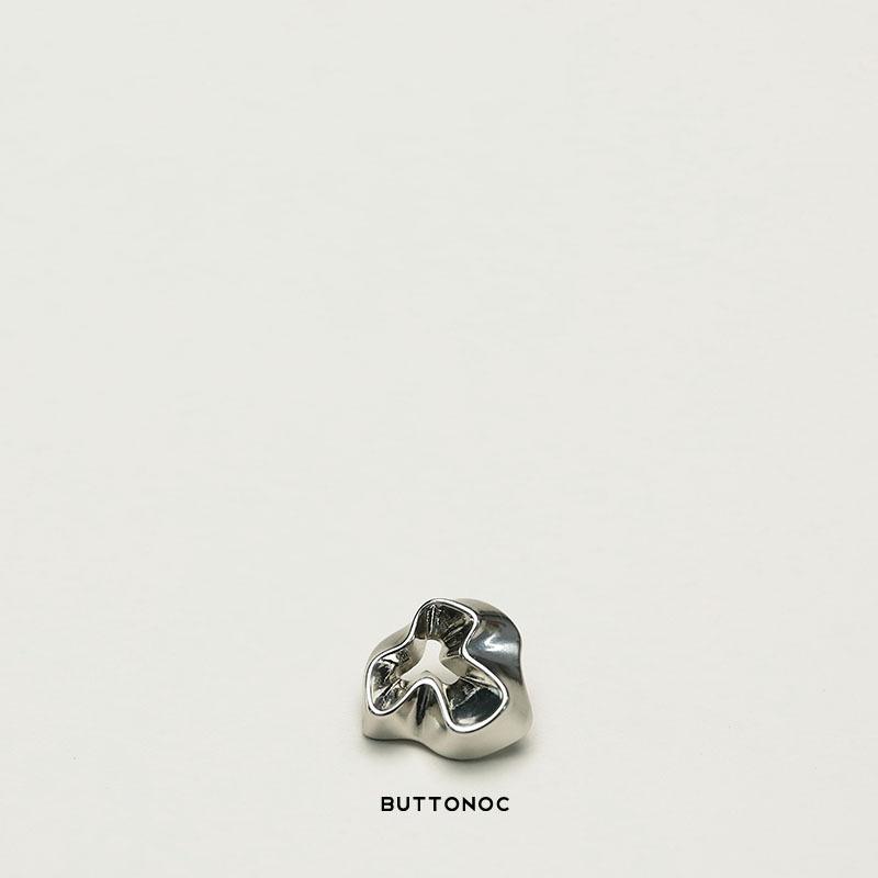 5Pcs Special-Shaped Hollow Metal Buttons Women'S Suit Buttons Xiaoxiang Simple Style Suit Cardigan Big Clothes Buttons
