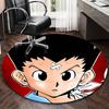 1pc Anime Cartoon Design Round Carpet Office Chair Mat, NonSlip Rug for Home Decor