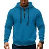 Sudadera con capucha de forro polar para hombre, casual, de manga larga, con cremallera de  1/4, sudaderas tipo jersey