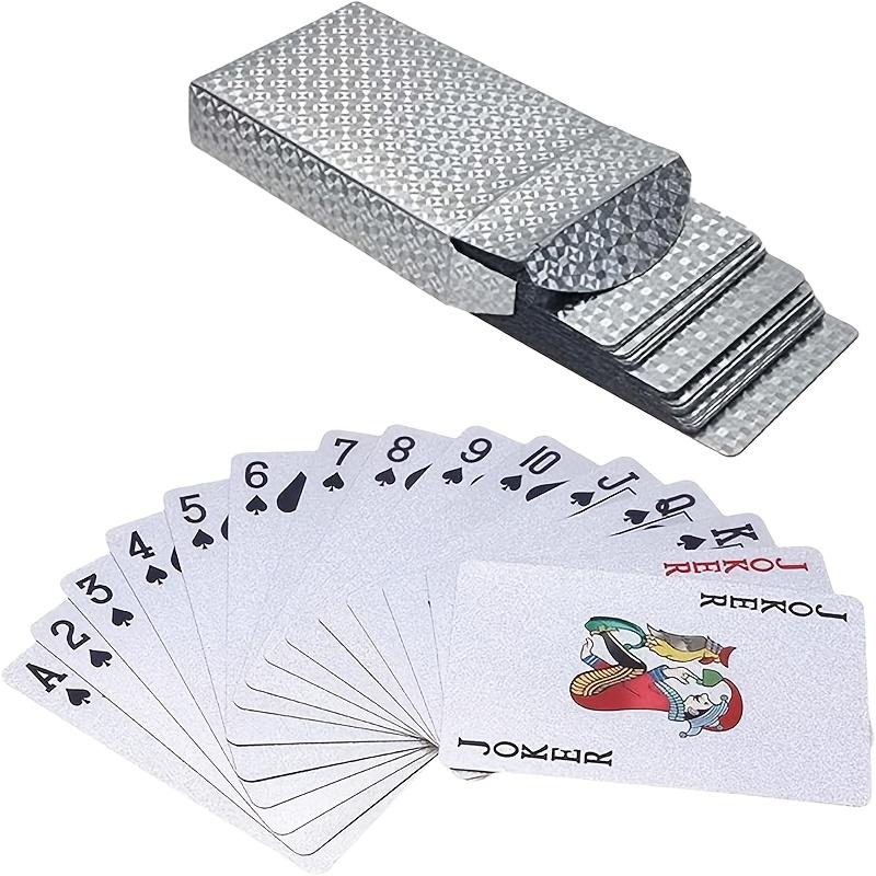 

Водонепроницаемые игральные карты из ПВХ с золотой фольгой, устойчивые к сгибанию, подходят для семейных посиделок, игр на вечеринках, подарков на Рождество, Хэллоуин, Пасху