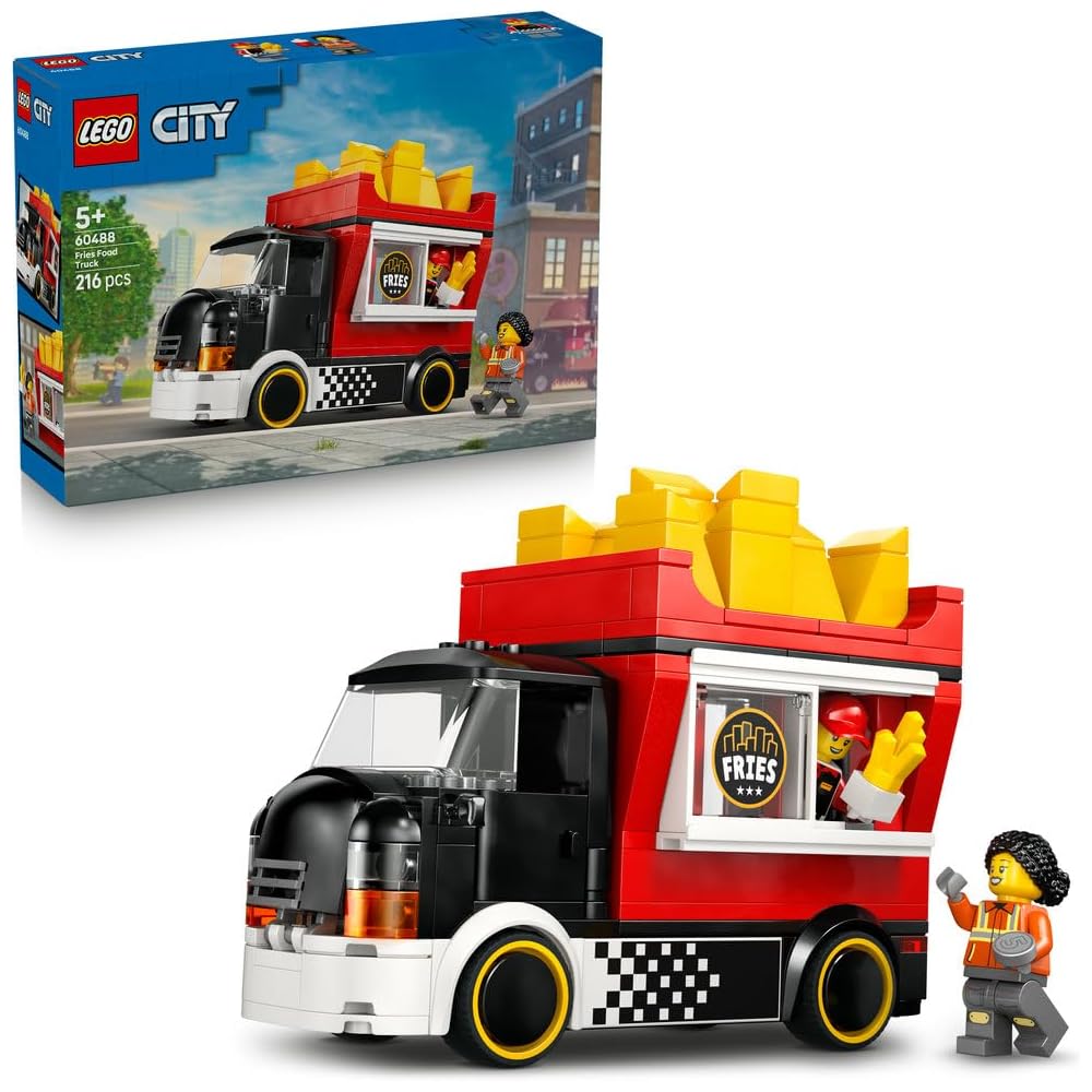 

LEGO City French Fry Truck Toy Set for Kids 5-8 Years Old with Building Blocks and Vehicle Design