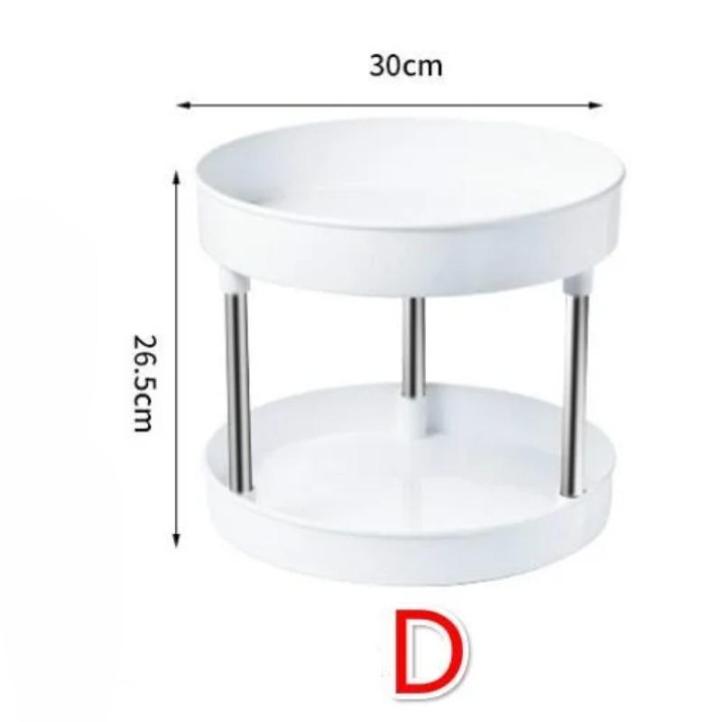 Rotable Seasoning Storages Rack Spice Can Tray Cosmetics Organizer Racks Living Room Space Saving Household Kitchen Storage Tool