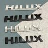 Mcnky6 1pcs 3D ABS Black Silver Car Letter Rear Trunk Sticker Badge Emblem For HILUX Labeling Logo Auto Exterior Accessories