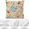 Catoon Bird Short Velvet Throw Pillow Covers 18x18 Double Sided with Zipper Decorative Pillows for Couch Cushion Sofa Outdoor