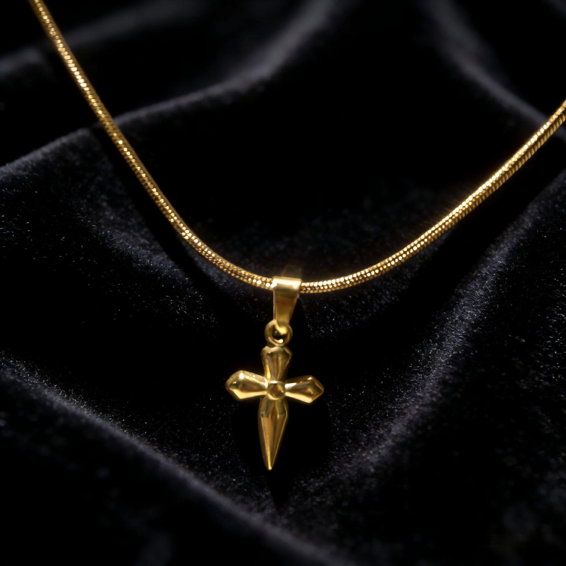 Retro Cross Gourd Unisex Pendant - Stainless Steel, Colorfast, High-End Design