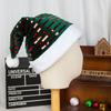 Christmas Santa Hat Plush Sequin Santa Hat For Adult Green And Red Striped Santa Hat Christmas Cosplay Carnival Photo Prop