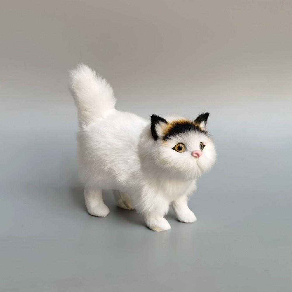 Fluffy Soft Kitten Plush Doll Toy Artificial Simulated Cat Realistic Mini Cat Plush Toy  Home Decor