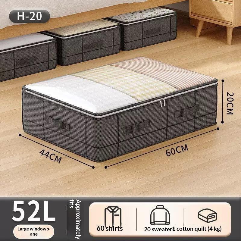 Homefish 1Pc Large Capacity And Super Load-Bearing Black Composite Material Storage Bag, Dustproof And Moisture-Proof
