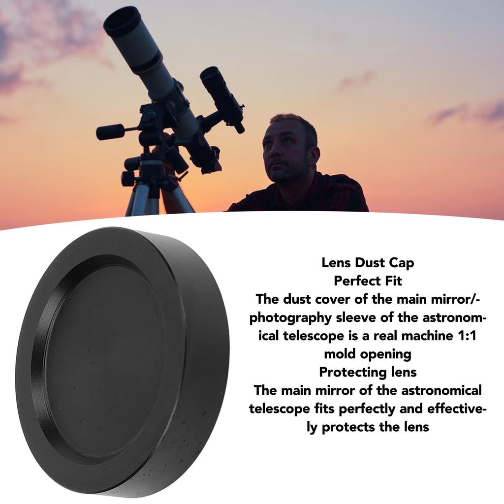 Lens Dust Cap Aluminum Alloy Telescope Teleconverter Eyepiece Threaded Dust Cover for Astronomical Telescope