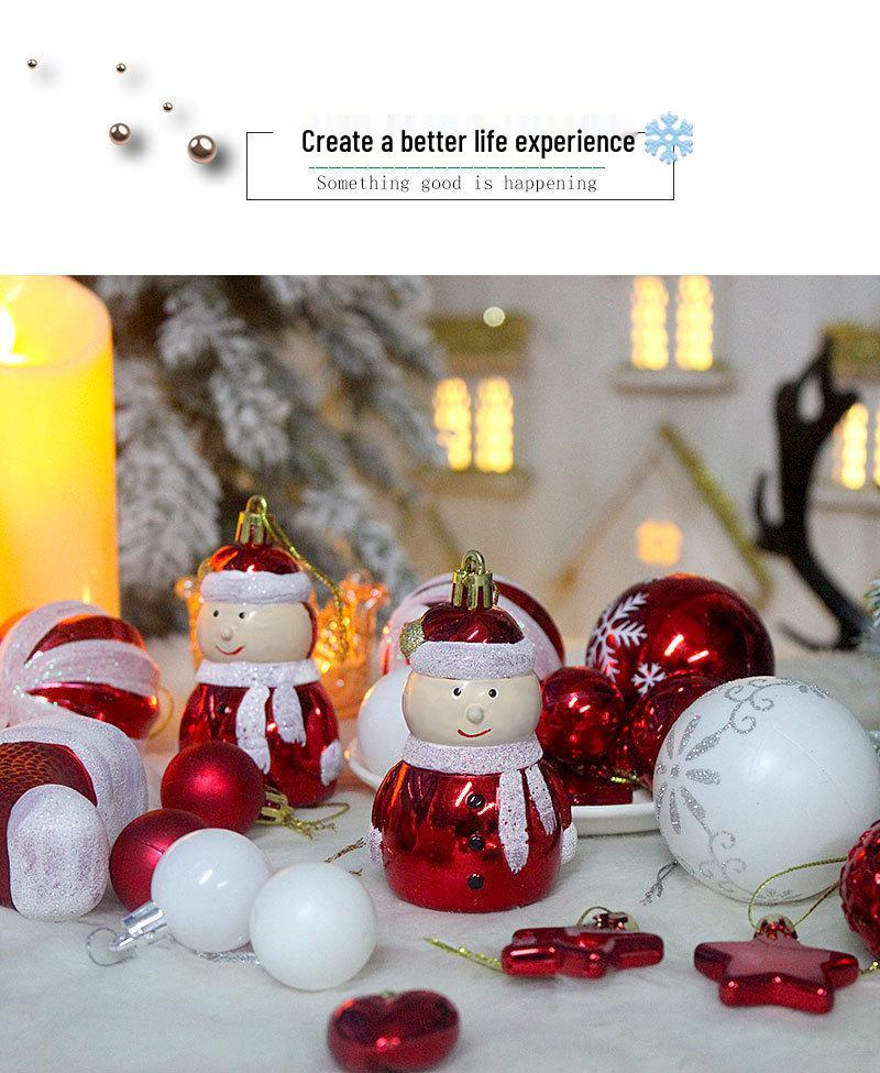 72PCS Irregular Shaped Painted Christmas Ball Ornaments for Tree Decoration