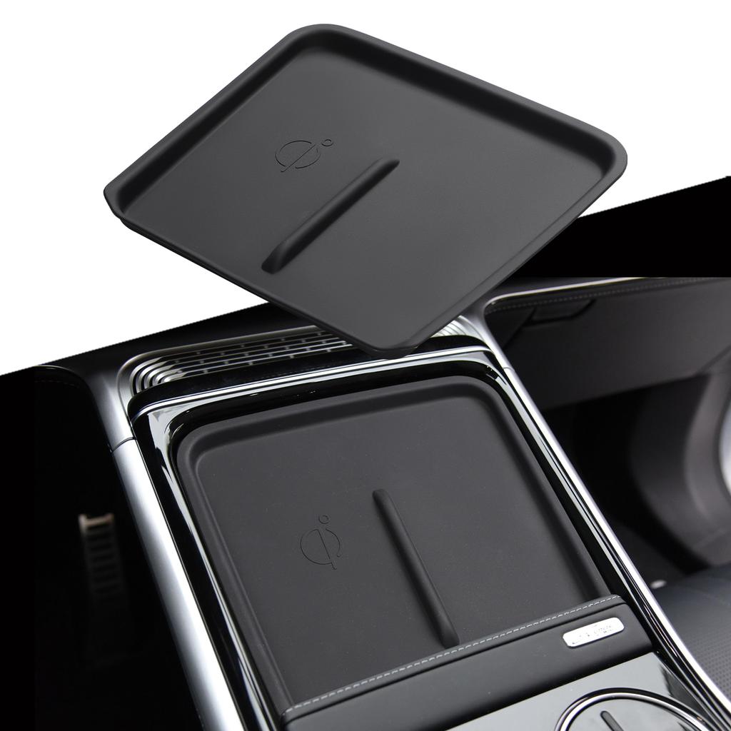 Protiskluzová podložka pro Xpeng G9 Podložka na telefon do auta Silikonové auto interiérové doplňky Držák na pohár Krabička Černá