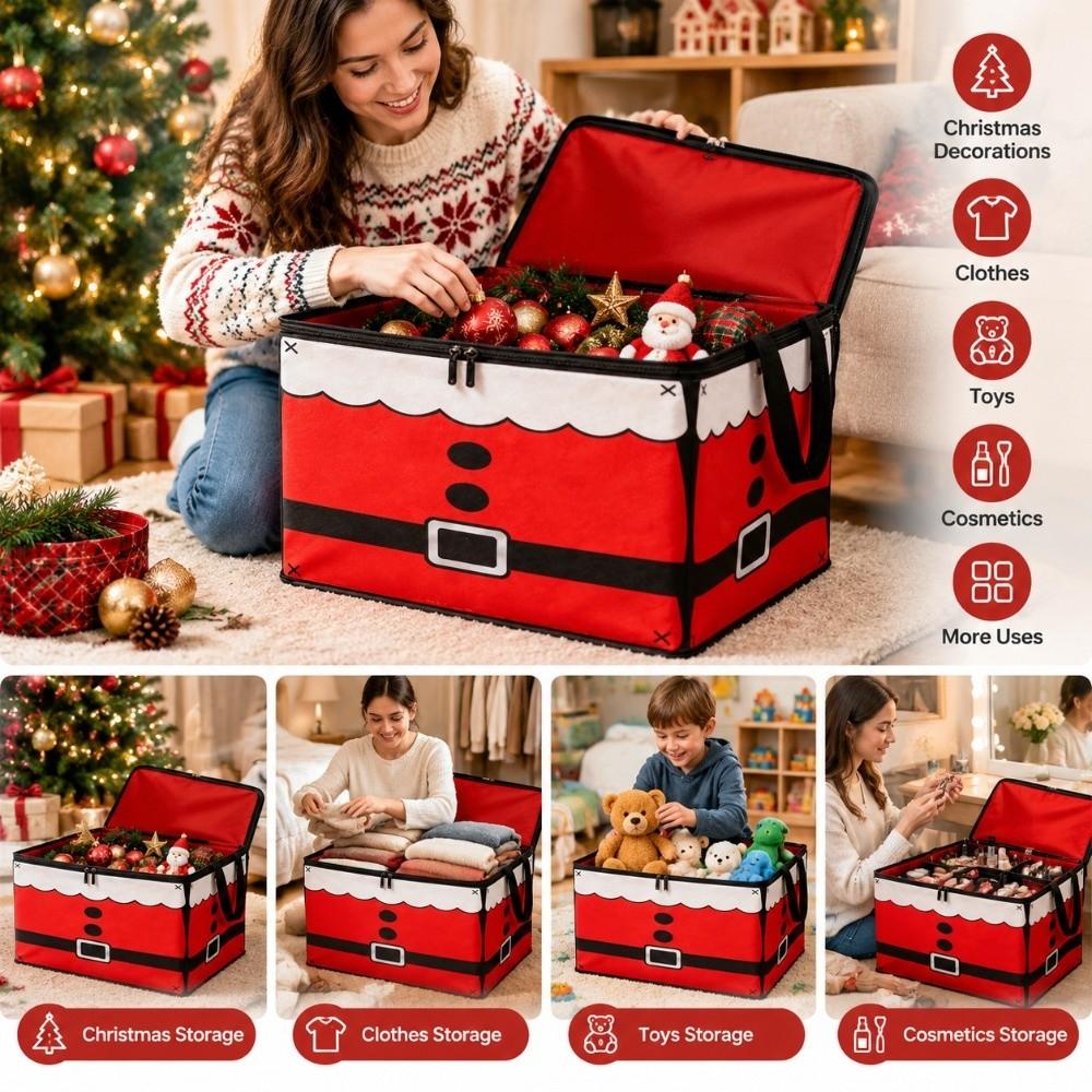 Large Capacity Christmas Storage Bins Laundry Clothes Organizer for Bedroom Office Home