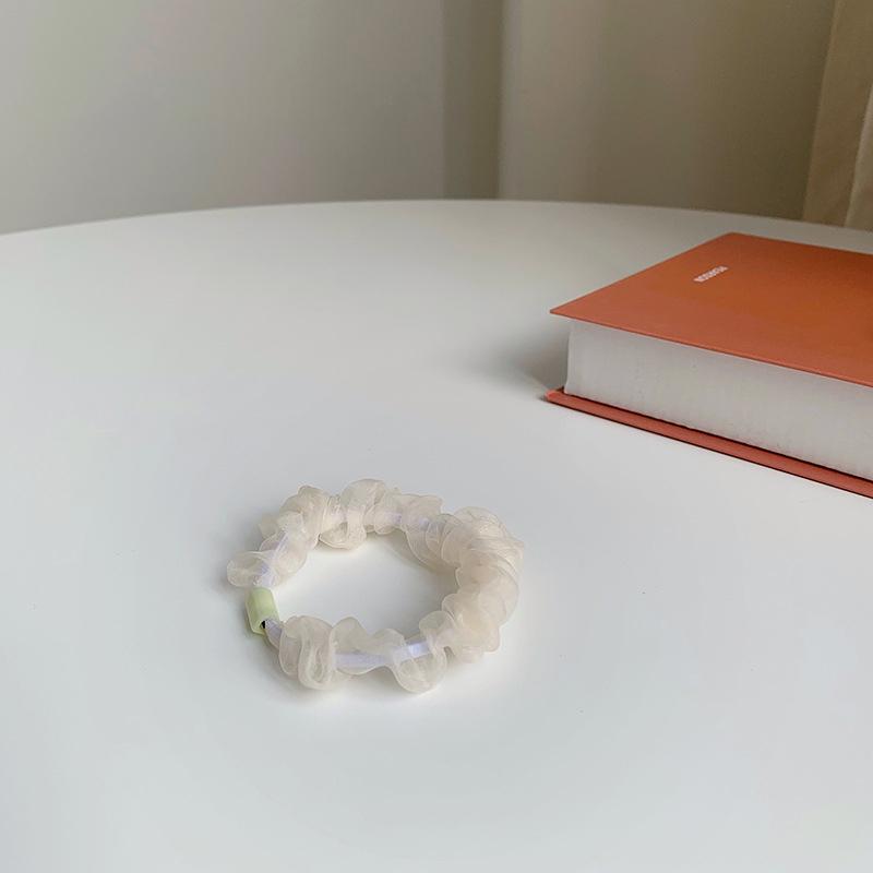 

FAITOLAGI шифоновая эластичная повязка для волос для женщин в корейском стиле, аксессуары для волос с хвостиком бежевый