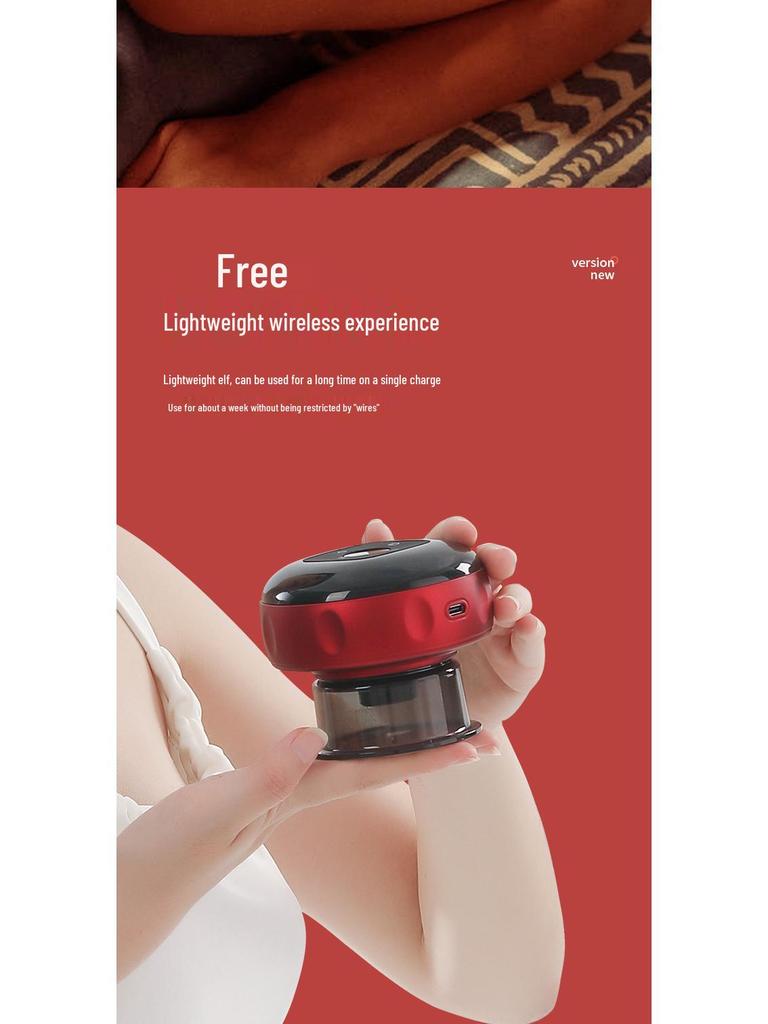 Smart Electric Cupping & Gua Sha Massager with Heating and Meridian Brush