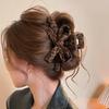 Vintage Leopard Print Bow Shark Clip Hair Clipper for Women New Edition Bangs Claws Clip High-End Winter Hair Accessories