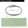 Smooth 3mm Round Snake Chain Bracelet 100 %925 Sterling Silver Men Women Teen Boy Girls 6 .3 \"-9 \"Bangle Jewelry Gift