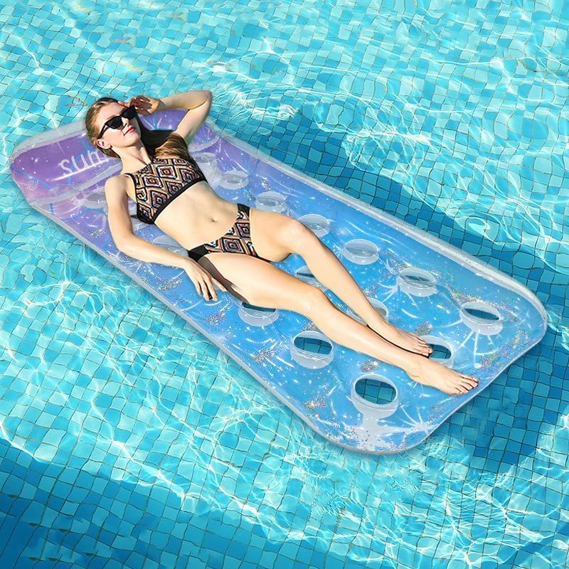 Versatile Inflatable Pool Foldable Water Hammock Lounger for Adults, Ideal for Swimming Pool, Beach, Water Activities