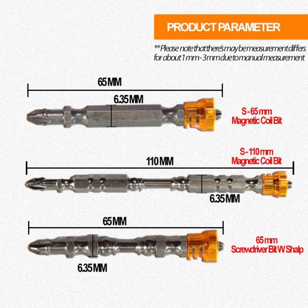 10Pcs 65/110mm Phillips Screwdriver Bits Double Head Screwdriver Bits  Household Appliances