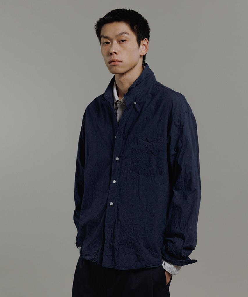 BLANKROOM Crease Shirt_Navy