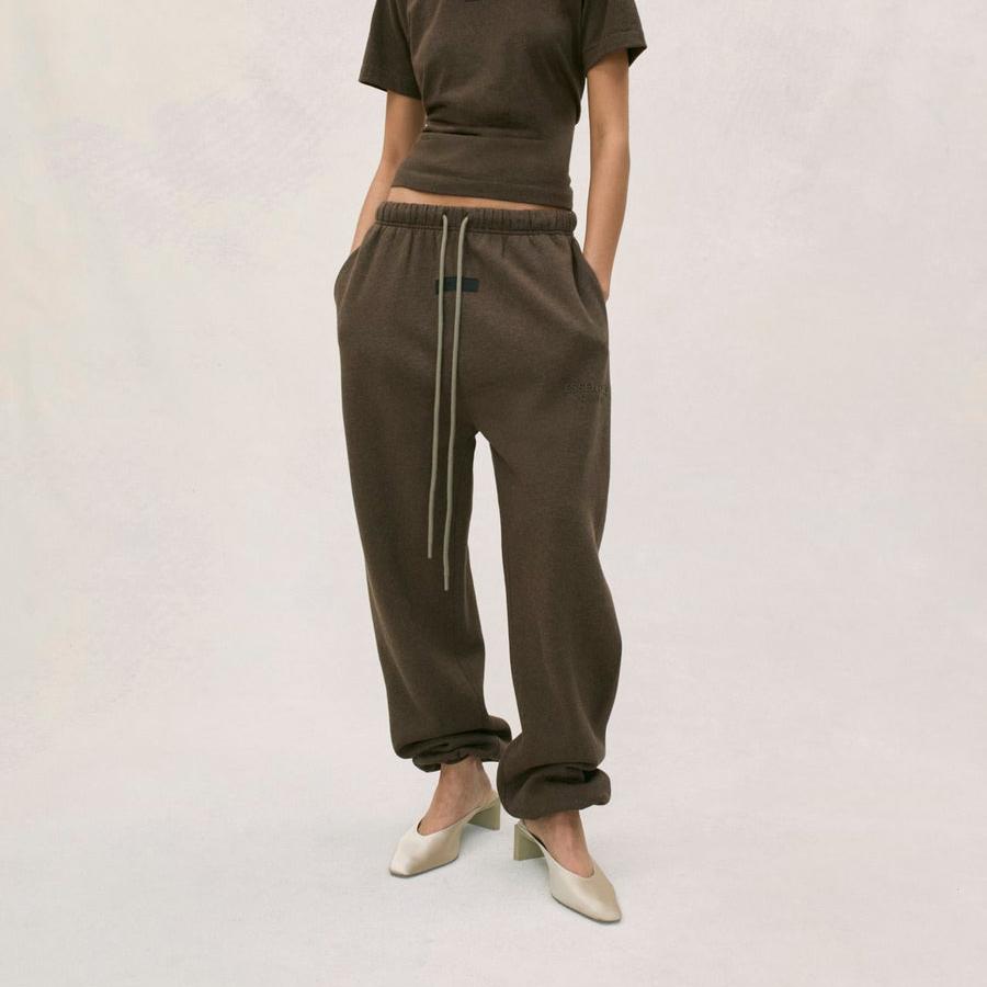 Fear of God Essentials Sweatpant Heather Wood Women Bottoms Brown 130SU245162FW