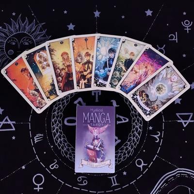 Cartas de tarot de manga místicas, cartas de tarot, baraja de tarot, juguete de adivinación, regalo de juego