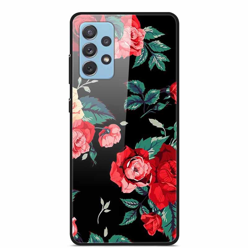 For Samsung A52 5G 4G Cases A52s 5G Tempered Glass Hard Back Cases For Samsung Galaxy A52 5G Phone Covers Funda A 52s 2022 A528B