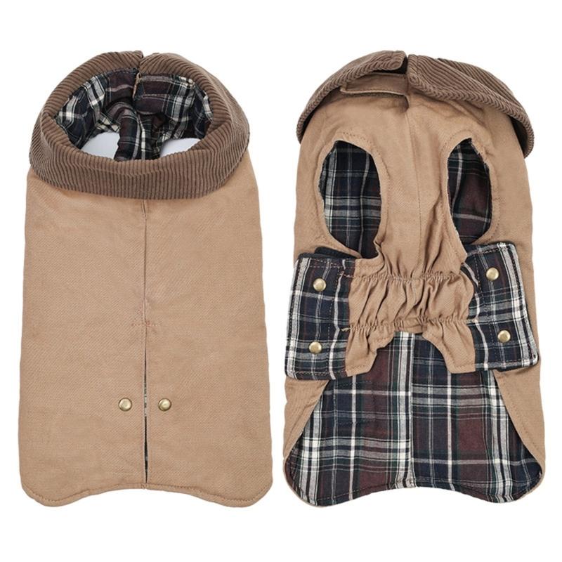 High Collar Dog Coat, Padded Cold Season Outerwear with Soft Lining and Snap Front for Outdoor Use and Day Use