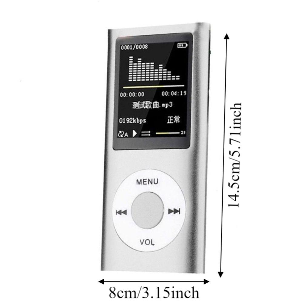 Ultra Thin MP3 Music Player Color LCD Screen Memory Card Support Portable Media Player Lossless Sound Slim Design