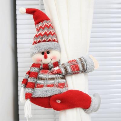 Creative Magic Tape Christmas Curtain Tieback Santa Claus Window Curtain Buckles Tied Belt Cartoon Curtain Strap Home Decor