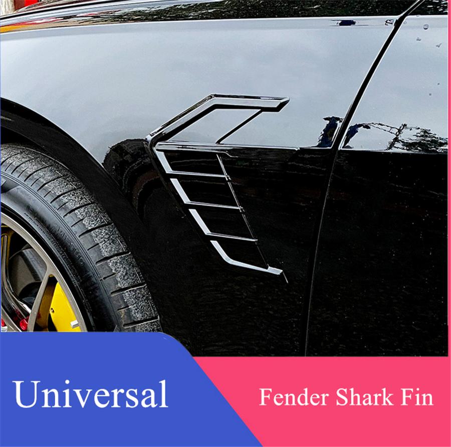 Universal Glossy Carbon Fiber Look Car Side Fender Air Vent Intake Trim Sticker