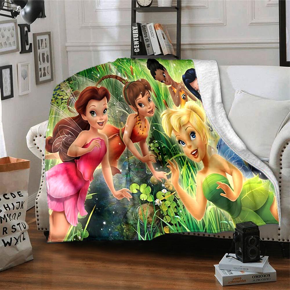 1pc Fairy Friends Forest Flannel Blanket,Ultra Soft Warm Plush Throw for Home Bedroom Bed Sofa Cover Camping Picnic Gift Y7243