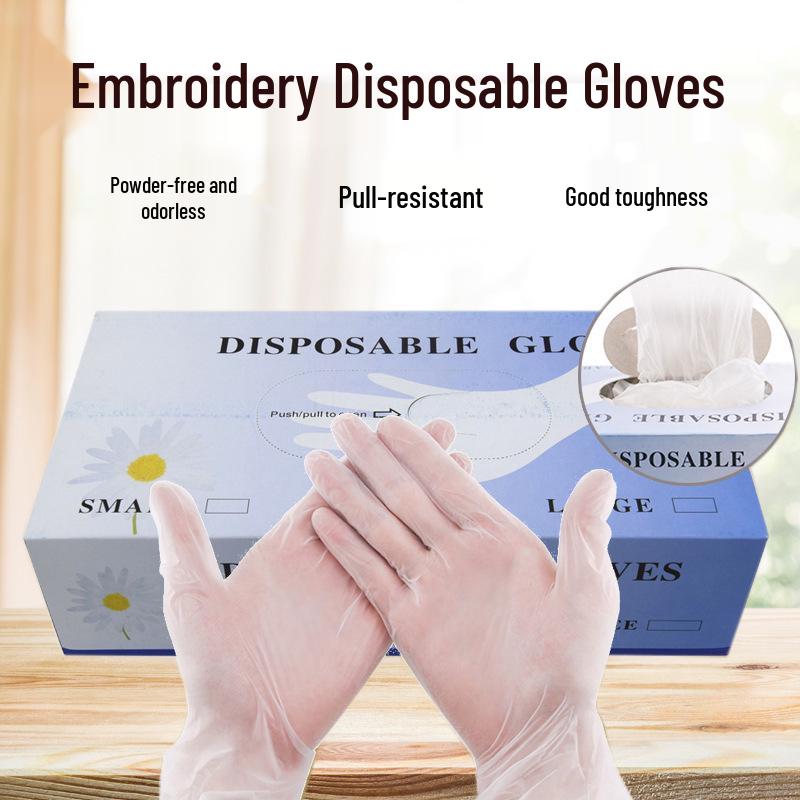 

50 Одноразовых ПВХ резиновых напальчников для микроблейдинга, татуажа бровей и губ, нейл-арта, салонов красоты. Small PVC Gloves (50 pcs)