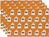Black Stripes Ghost Boo Spooky Halloween Placemats Set of 4, 12x18 Inch Seasonal Vintage Table Mats for Party Kitchen Dining