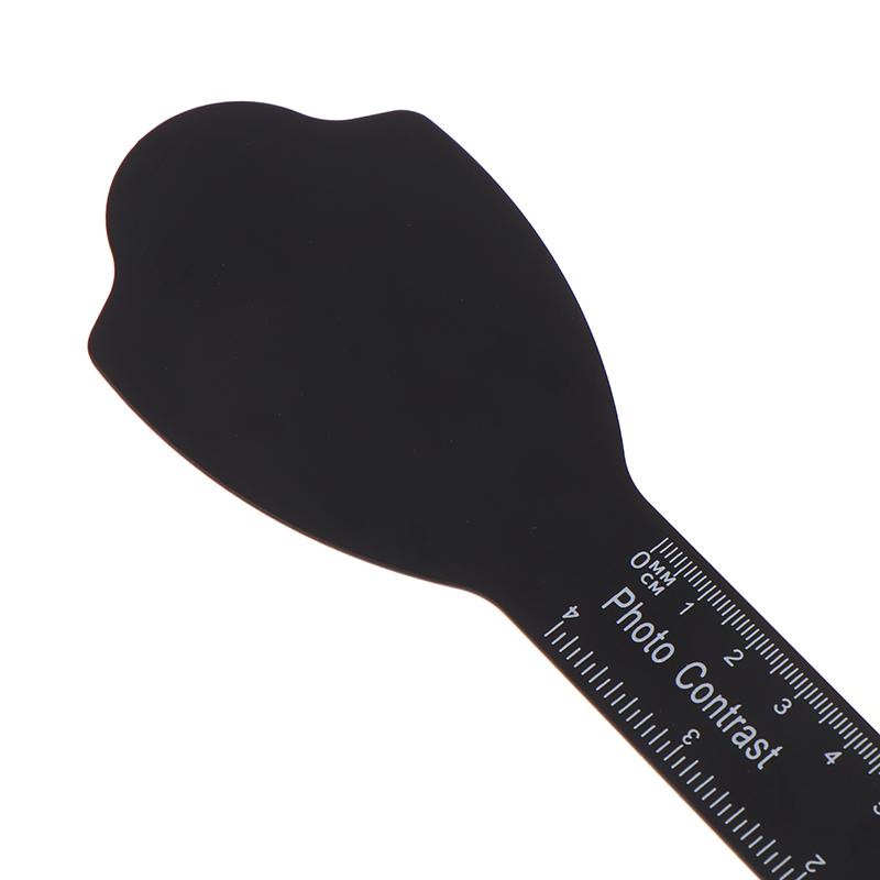 6Pcs Dental Orthodontic Black Background Po Image Contrast Board Metal Oral Cheek Plate With Scale Mark Autoclavable Tools