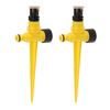 2Set 360 Degree Rotating Garden Yard Sprinkler Ground Plug Type McGonagall Sprinkler Head for Drip Irrigation Green