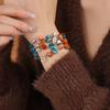 Colliers en Perles de Coquillage Irrégulières pour Femmes Colorés Rétro Style Ethnique Multi-couches Chaînes de Clavicule Bijoux de Soirée Haut de Gamme V