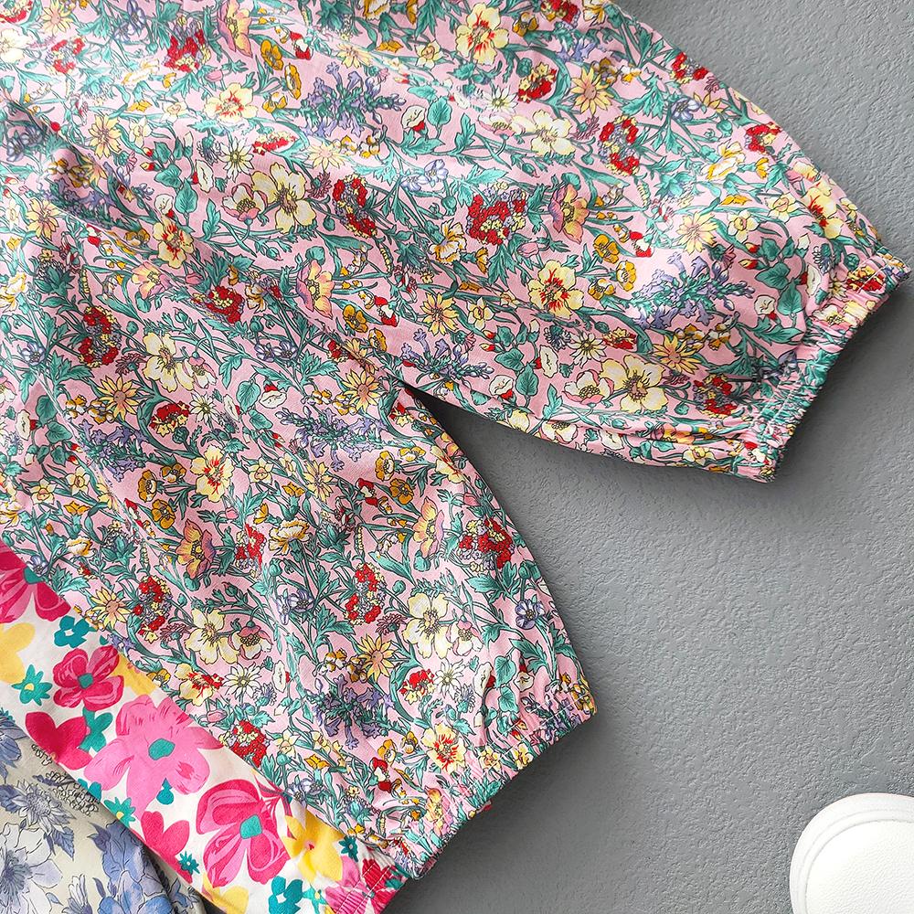 Sommer Süße Mädchen Blumen Hosen Kinder Casual Druck Einziehbare Füße Hosen Babys Mädchen Jungen Kühle Atmungsaktive Strand Hosen