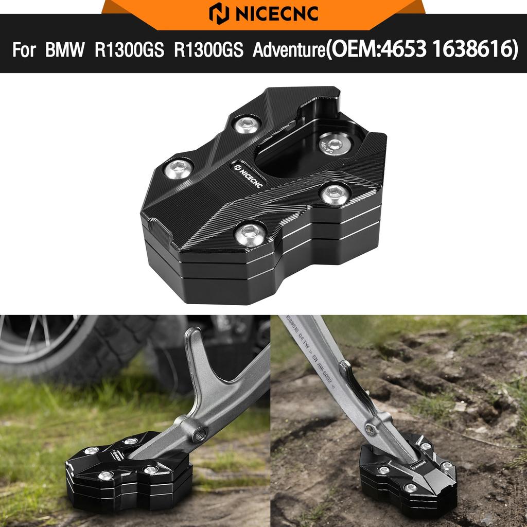 For BMW R1300GS GSA 2024-2025 (With Adaptive Height Adjustment Suspension) Replace 4653 1638616 Kickstand SideStand Enlarger Pad