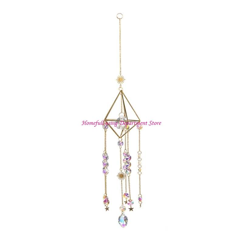  Crystal Suncatchers Window Hanging Ornament Prism Wind Chimes Dreamcatchers for Indoor and Outdoor Decors Ornament Gift